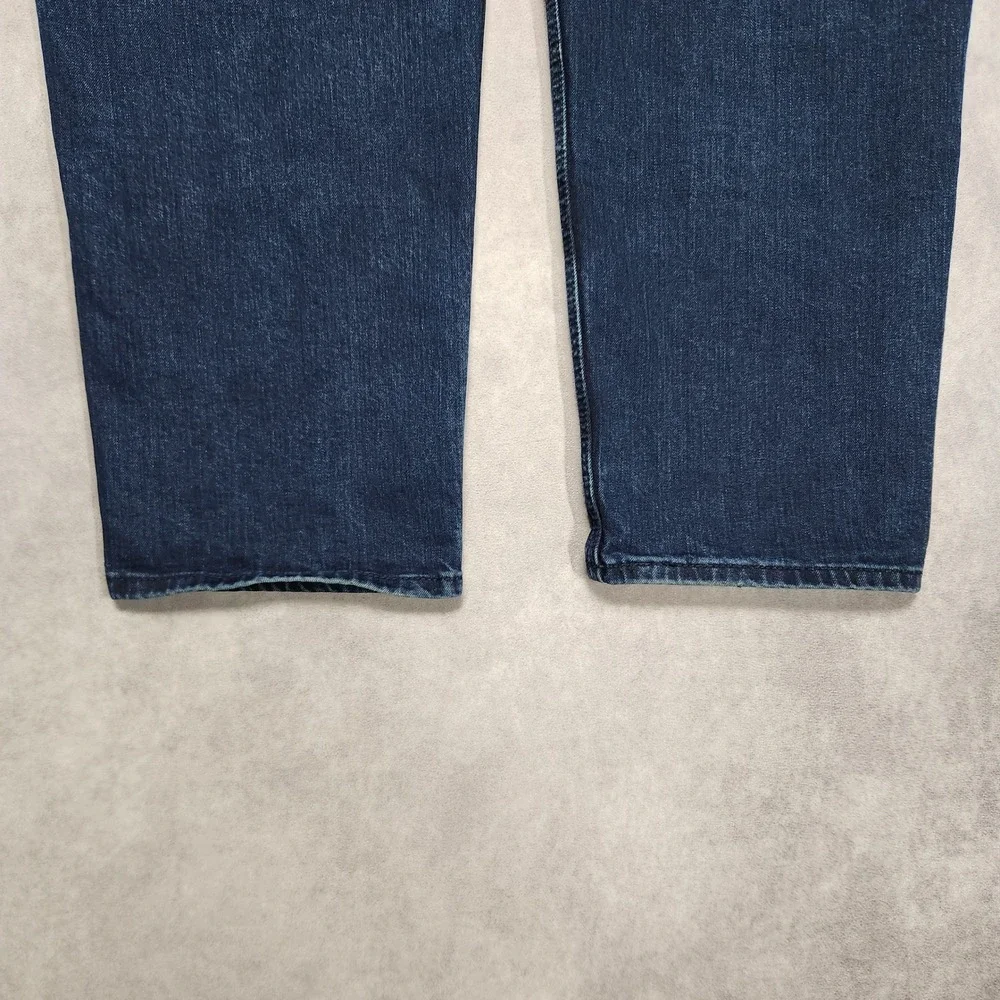 Levis 550 Relaxed Fit Mens Jeans 40x30 Dark Indigo Blue Stretch Denim